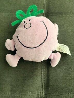 Little Miss Plush Purple Character Pillow with Green Bow